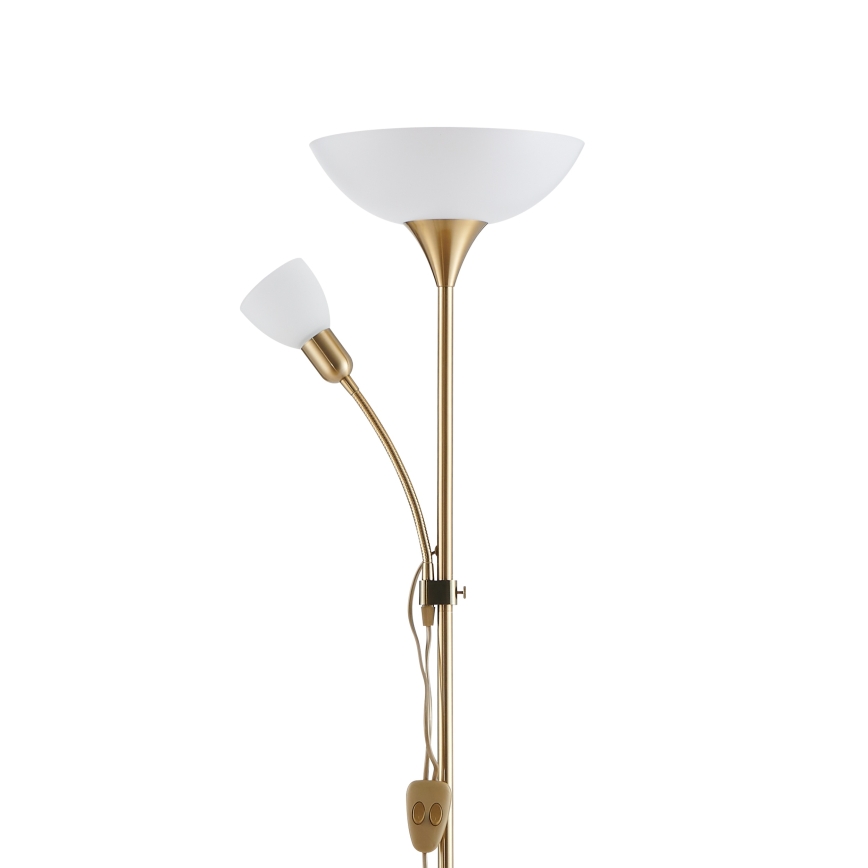 EGLO - Staande Lamp 1xE27/60W + 1xE14/25W goud