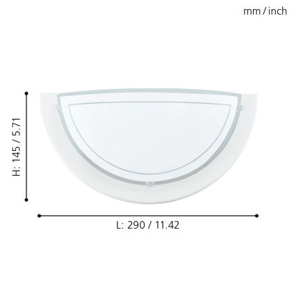 Eglo - Wandlamp 1xE27/60W/230V