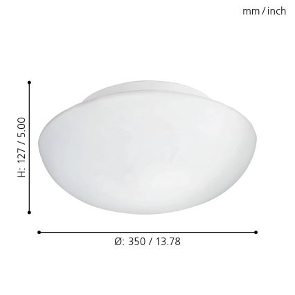 Eglo - Plafondlamp 2xE27/60W/230V