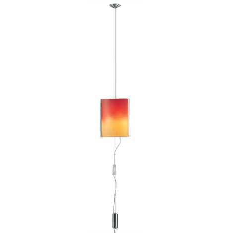 EGLO 83789 - Hanglamp MOBILE 2xE14/60W nikkel/rood/oranje