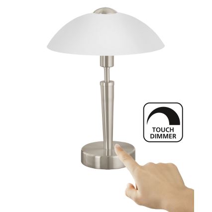 EGLO 85104 - lampe de table SOLO 1 1xE14/60W/230V nickel mat/satin