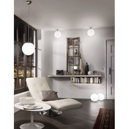 EGLO - Hanglamp aan een koord 1xE27/60W/230V diameter 25 cm wit