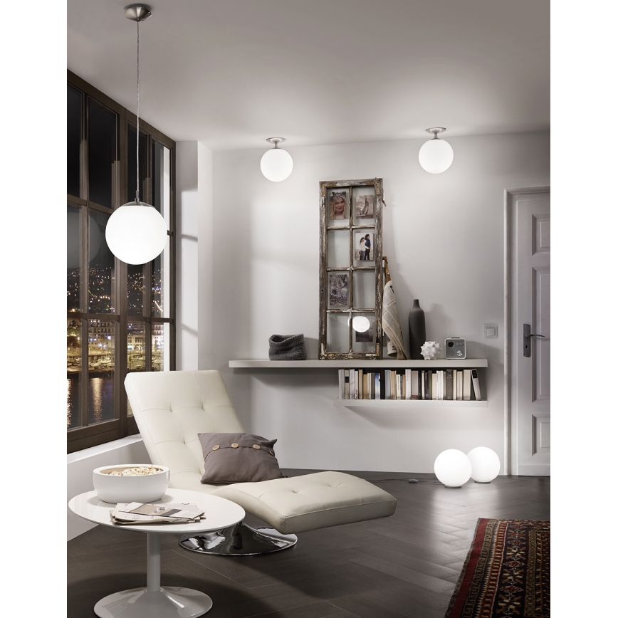 EGLO - Hanglamp aan een koord 1xE27/60W/230V diameter 25 cm wit