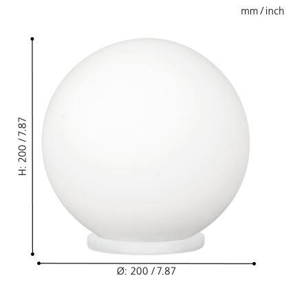 EGLO - Lampe de table 1xE27/60W/230V d. 20 cm