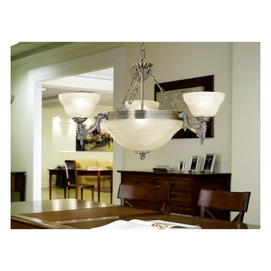 EGLO - Hanglamp 6xE14/60W/230V alabaster glas
