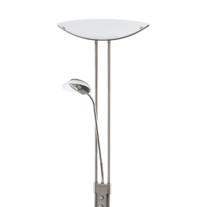EGLO - Lampadaire à intensité variable BAYA 1xR7s/230W+1xG9/33W chrome mat