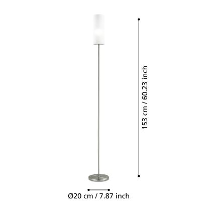 Eglo - Lampadaire 1xE27/40W blanc