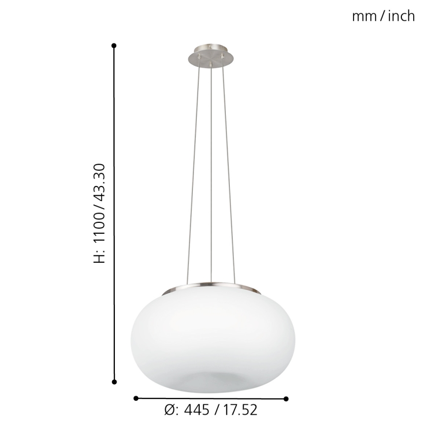 EGLO - Hanglamp aan een koord OPTICA 2xE27/60W diameter 45 cm
