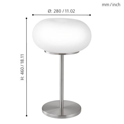 EGLO - Tafellamp OPTICA 2xE27/60W diameter 28 cm