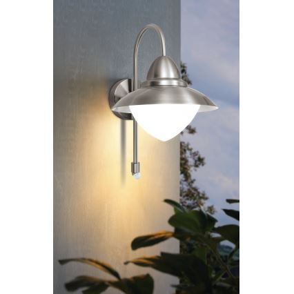 EGLO - Buitenmuurverlichting met sensor 1xE27/60W IP44