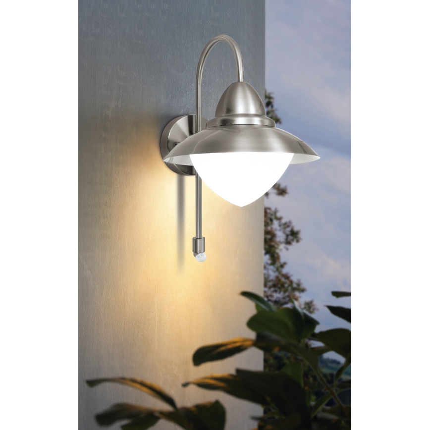 EGLO - Buitenmuurverlichting met sensor 1xE27/60W IP44