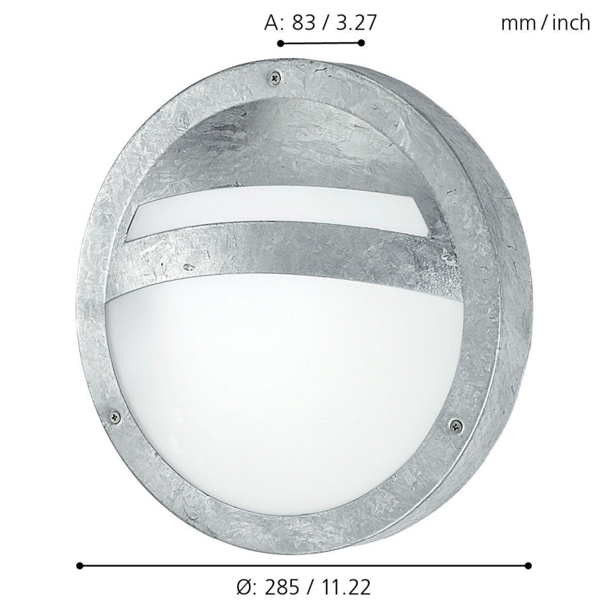 Eglo 88119 - Applique murale d'extérieur SEVILLA 1xE27/15W/230V IP44