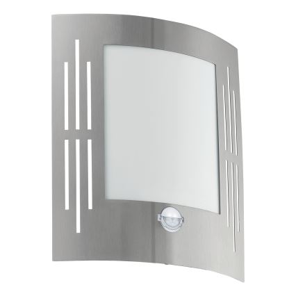 Eglo - Applique murale extérieure à détecteur 1xE27/15W/230V IP44