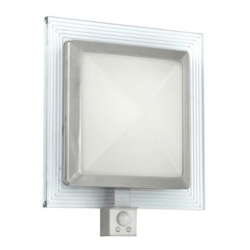 EGLO 88163 - Buitenwandlamp met sensor PALI 1xE27/15W + 1xLED/1,28W IP44