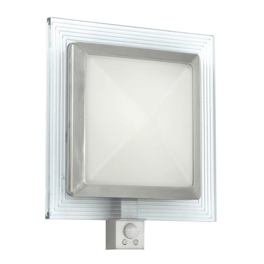 EGLO 88163 - Buitenwandlamp met sensor PALI 1xE27/15W + 1xLED/1,28W IP44