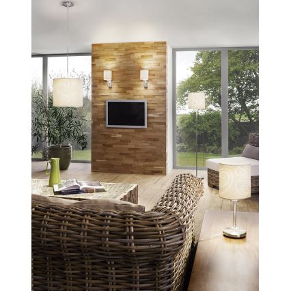 EGLO 89212 - Suspension INDO 1xE27/100W beige