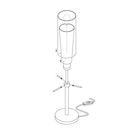 Eglo - lampe de table 1xE27/60W/230V