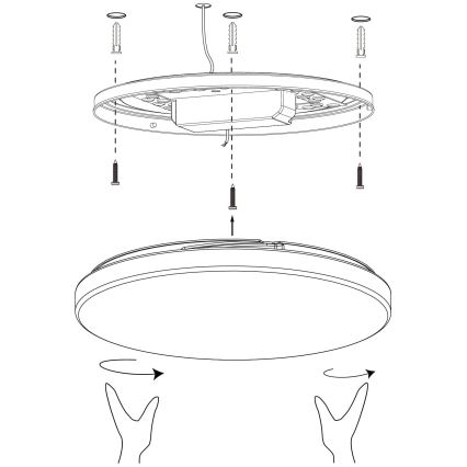 Eglo - Dimbare LED Plafond Lamp LED/19,2W/230V 2700-6500K ZigBee