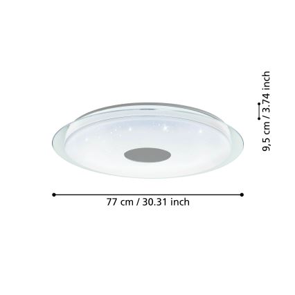 Eglo - LED Dimbaar Plafondlamp LED/38,1W/230V 2700-6500K ZigBee