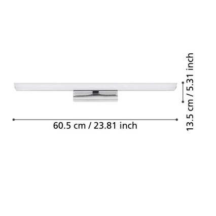 Eglo - Miroir de salle de bain à intensité variable LED RGBW 15,6W/230V IP44 ZigBee