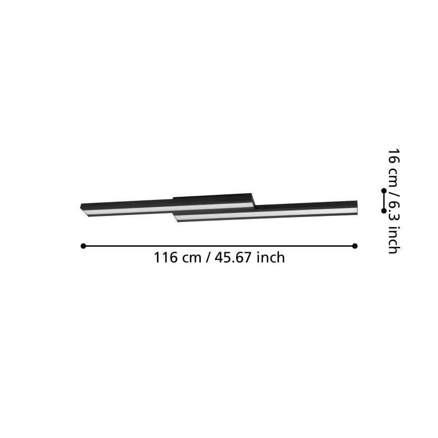 Eglo - LED RGBW Dimbaar plafondlamp LED/20,4W/230V ZigBee