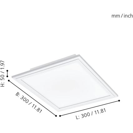 Eglo - Dimbare LED Plafond Lamp LED/15,3W/230V wit ZigBee