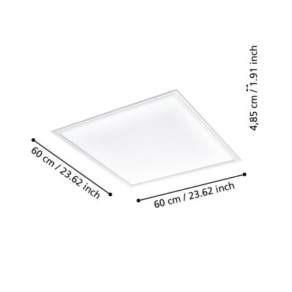 Eglo - Dimbare LED Plafond Lamp LED/33W/230V wit ZigBee