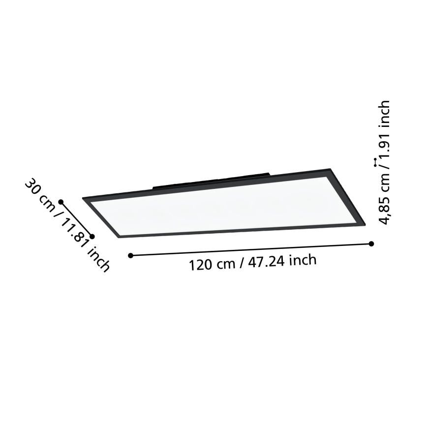 Eglo - LED Dimbaar Plafondlamp LED/33,5W/230V zwart ZigBee