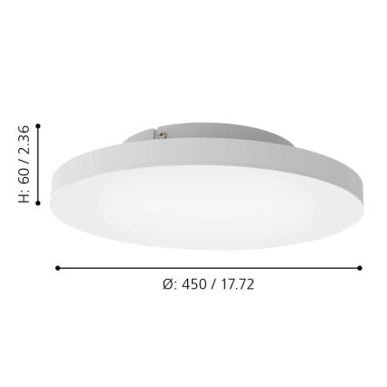 Eglo - Dimbare LED RGBW Plafond Lamp LED/22,4W/230V ZigBee