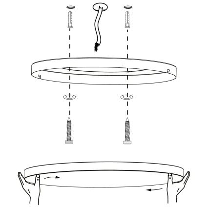 Eglo - Dimbare LED RGBW Plafond Lamp LED/22,4W/230V ZigBee