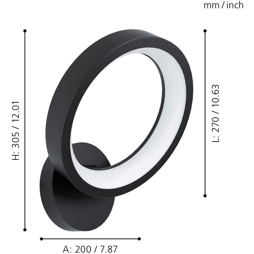 Eglo - LED RGBW Dimbare wandlamp LED/16W/230V ZigBee