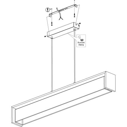 Eglo - Dimbare LED RGBW Hanglamp aan een koord LED/33,6W/230V ZigBee