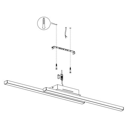 Eglo - Plafonnier à intensité variable LED RGBW LED/32W/230V noir ZigBee