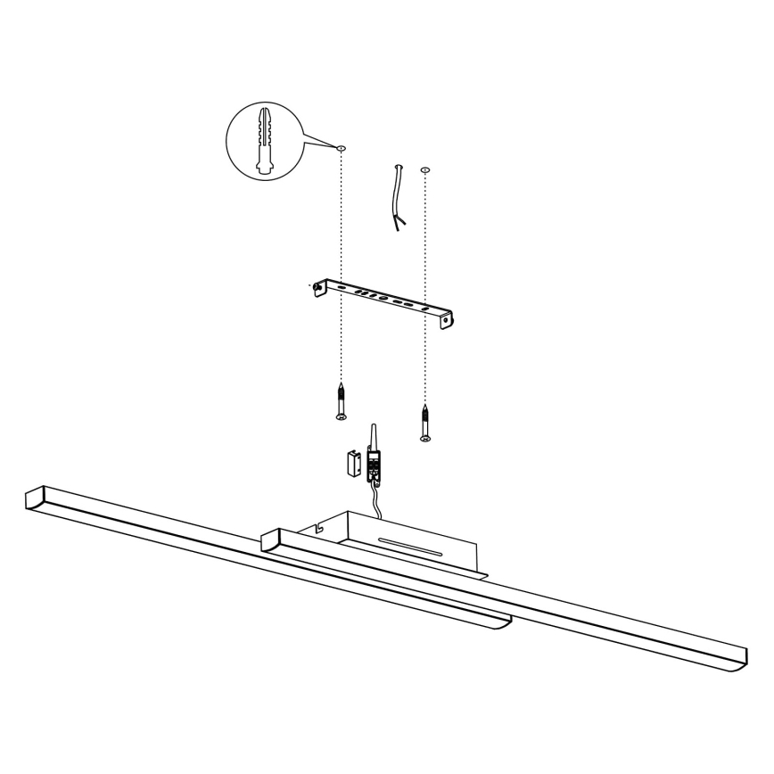 Eglo - Plafonnier à intensité variable LED RGBW LED/32W/230V noir ZigBee