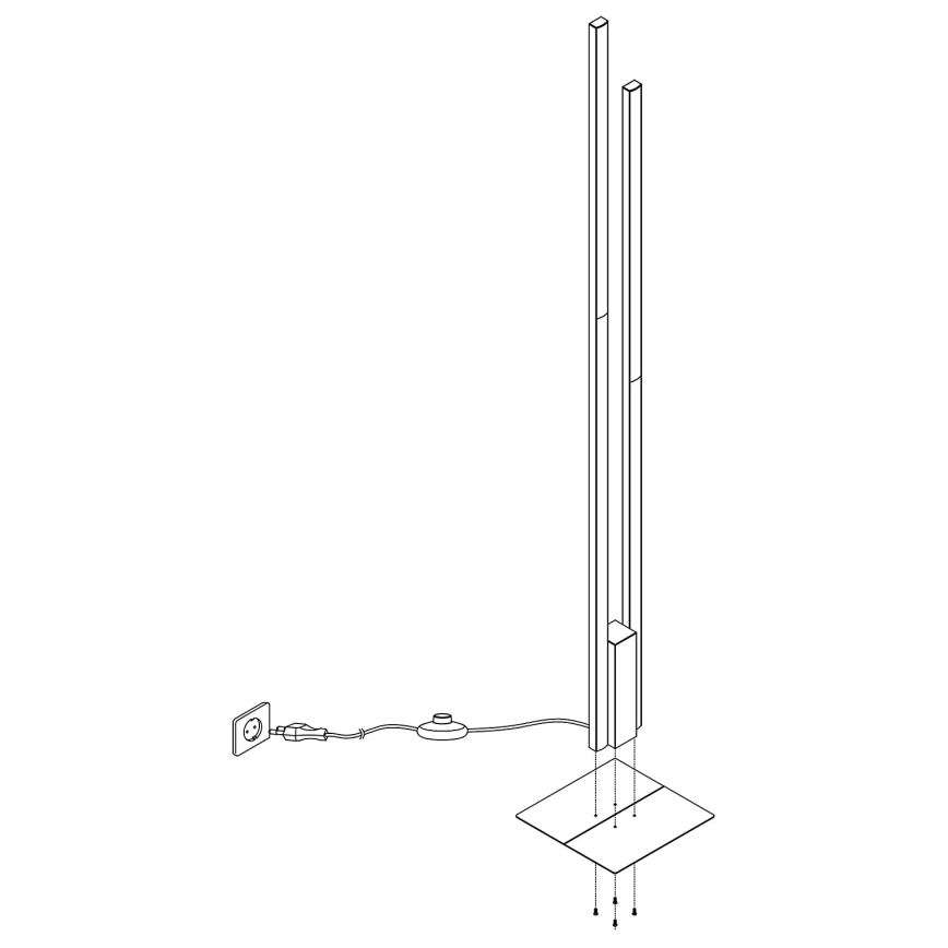 Eglo - Dimbare LED RGBW Staande Lamp 2xLED/16W/230V zwart ZigBee