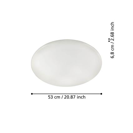 Eglo - LED Dimbaar Plafondlamp LED/44,8W/230V ZigBee