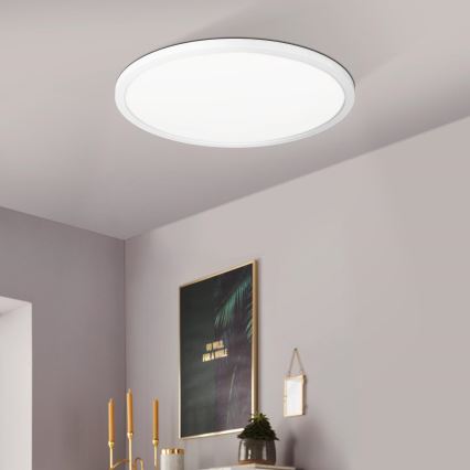 Eglo 900086 - LED RGBW Dimbare plafondlamp ROVITO-Z LED/14,6W/230V 2700-6500K diameter 29,5 cm wit