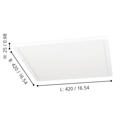 Eglo - Plafonnier à intensité variable LED RGBW LED/16,5W/230V blanc ZigBee