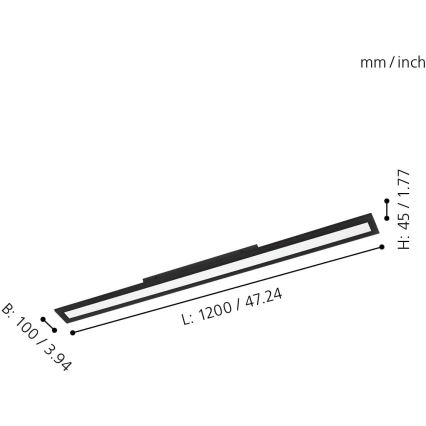 Eglo - Dimbare LED Plafond Lamp LED/33,5W/230V ZigBee