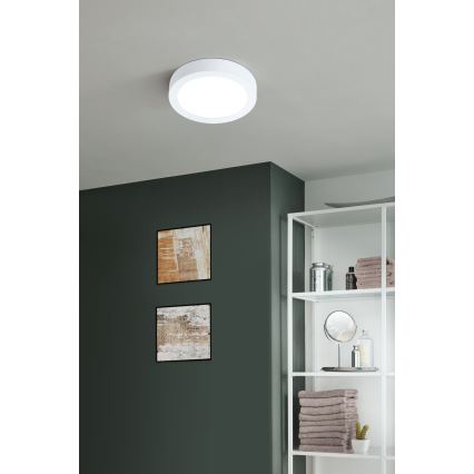 Eglo - Plafonnier LED dimmable pour salle de bains, 16,5 W, 230 V, 2700–6500 K, IP44, ZigBee, Ø 21 cm