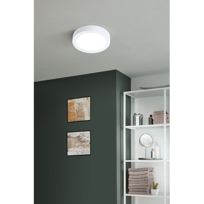 Eglo - Plafonnier LED dimmable pour salle de bains, 16,5 W, 230 V, 2700–6500 K, IP44, ZigBee, Ø 21 cm