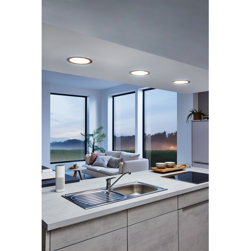 Eglo - Dimbare LED inbouwlamp voor badkamer LED/10,5W/230V 2700-6500K IP44 ZigBee Ø 16,5 cm