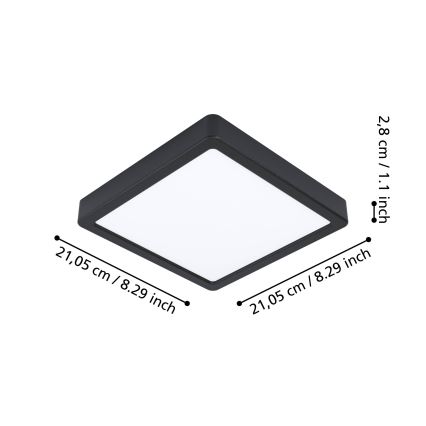 Eglo - Plafonnier de salle de bain LED à intensité variable LED/16,5W/230V IP44 ZigBee