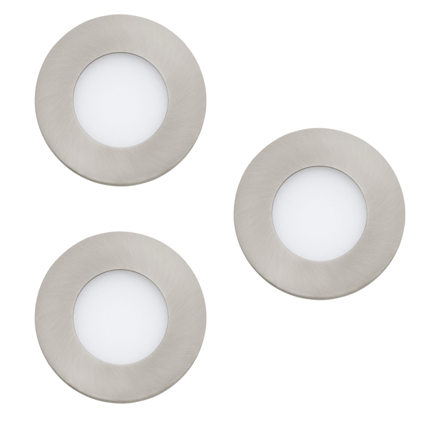 Eglo - Lot de 3 luminaires LED dimmables pour salle de bains FUEVA-Z 2,8W/230V IP44 Ø 8,5 cm