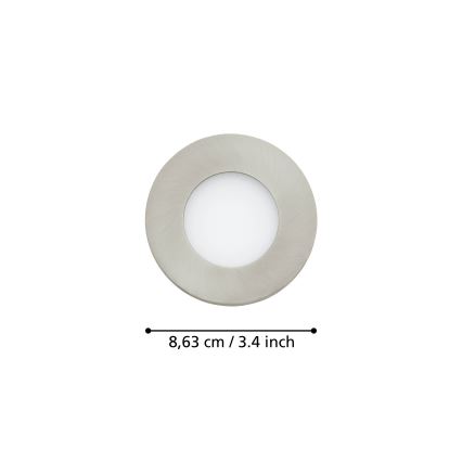 Eglo - Lot de 3 luminaires LED dimmables pour salle de bains FUEVA-Z 2,8W/230V IP44 Ø 8,5 cm