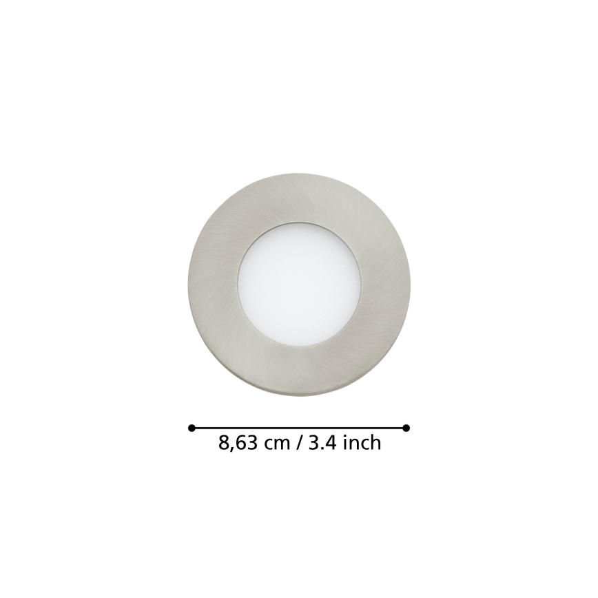 Eglo - Lot de 3 luminaires LED dimmables pour salle de bains FUEVA-Z 2,8W/230V IP44 Ø 8,5 cm
