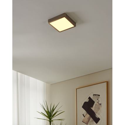 Eglo - Plafonnier LED dimmable pour salle de bains, 16,5 W, 230 V, IP44, compatible ZigBee, 21 x 21 cm