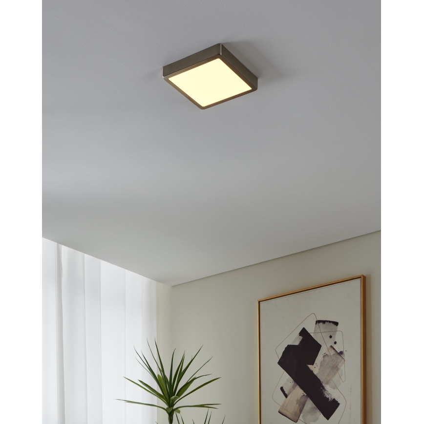 Eglo - Plafonnier LED dimmable pour salle de bains, 16,5 W, 230 V, IP44, compatible ZigBee, 21 x 21 cm
