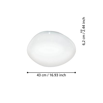 Eglo - LED RGBW Dimbaar plafondlamp LED/21,6W/230V ZigBee