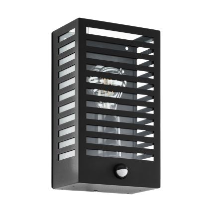Eglo - Applique murale d'extérieur avec détecteur 1xE27/60W/230V IP44